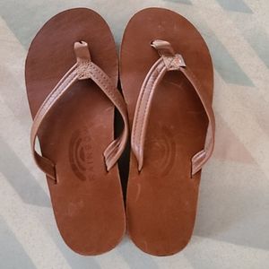 Rainbow flip-flops sandals